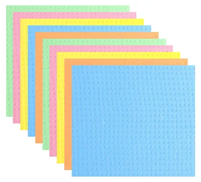 Spültücher 10er-Pack, 20x18 cm, Cellulose, saugfähig, waschbar