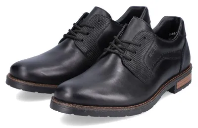 Immagine prodotto di Rieker scarpa bassa da uomo in vera pelle stringata nera, Uomo:44 EU