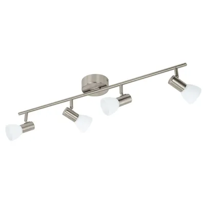 Produktbild von Glossy 1 LED Spot 4-flammig Weiß Lackiert, Nickel-Matt