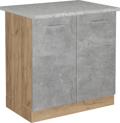 Image de Meuble bas sous-évier Vicco R-Line Béton 80cm PT Marbre, Model 54144