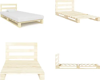 Obrázek produktu pro vidaXL Postel z masivní borovice 90×200 cm - Rám postele - Rámy postelí - Postelový rám - Postel