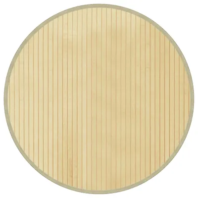 Produktbild von Teppich Rund Hell Natur 60 cm Bambus
