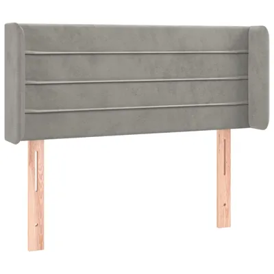 Produktbild von vidaXL Kopfteil mit Ohren Hellgrau 93x16x78/88 cm Samt