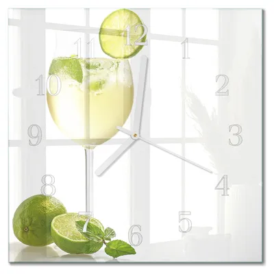 Produktbild von Tulup Glasuhr Wanduhr Küchenuhr Echt-Glas 30x30 cm Modern Dekorativ Geräuschlos Weiße Zeiger - Kalziumkarbonat