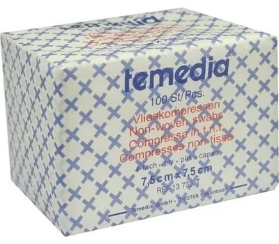 Produktbild von VLIESKOMPRESSEN unsteril 7,5x7,5 cm 4fach