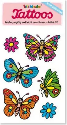 Produktbild von Lutz Mauder Tattoo Schmetterling ungiftig 10,5 x 5,6 cm ab 3 Jahren
