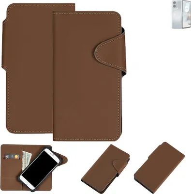Produktbild von K-S-Trade Schutzhülle Klapphülle Kunstleder kompatibel mit Motorola Moto G24 Power braun Handy Hülle Wallet Case