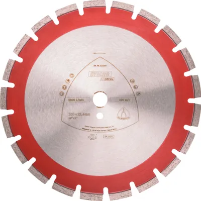 Produktbild von Klingspor DT 902 B Diamanttrennscheiben, 350 x 3,2 x 25,4 mm 21 Segmente 40 x 3,2 x 11 mm, Weitverzahnt