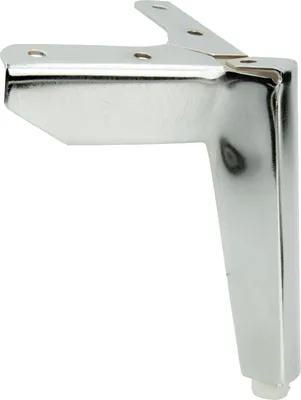 Produktbild von Möbelbein Loft, 12 cm Höhe, verchromt, elegantes Design für moderne Inneneinrichtungen, inklusive Bodenschutzpads, ideal für Sofas, Kommoden, TV-Möbel
