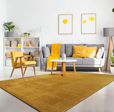 Produktbild von Moderner Wohnzimmer Teppich Kurzflor Waschbar Weich Felloptik Anti-Rutsch Grösse 80x150 cm
