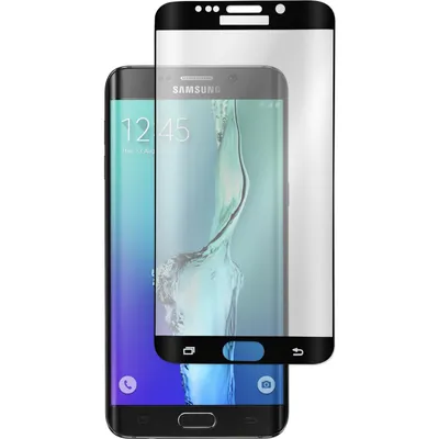 Produktbild von 1er-Pack PhoneNatic Glas-Folie klar schwarz kompatibel mit Samsung Galaxy S6 Edge Plus - Panzerglas für Galaxy S6 Edge Plus