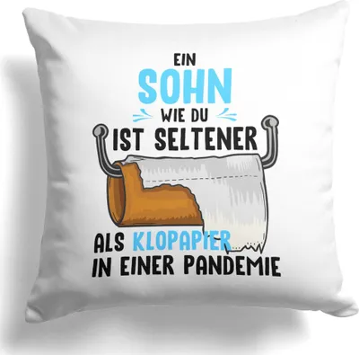 Produktbild von 22Feels Sohn Geschenk 18. Geburtstag Weihnachten Abitur Matura Jungs Kissen Uni Abschluss Bachelor Master Firmung Konfirmation Kinder Deko Männer Dekoration Wohnzimmer Schlafzimmer Couch
