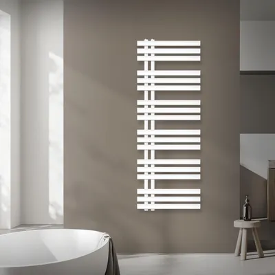Immagine prodotto di Radiatore da bagno LuxeBath Design, 500x1400 mm, bianco, incl. set di montaggio, senza elemento riscaldante