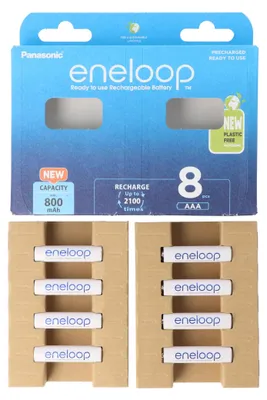 Produktbild von Panasonic eneloop Standard (ehem. Sanyo eneloop Standard) Akku Micro AAA HR-4UTGA 8x und 2x AccuSafe AAA