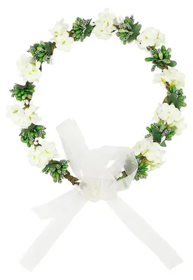 Productafbeelding van Bloemenhoofdband voor bruiloften - Bloemenkrans als haaraccessoire voor bruidsmeisjes