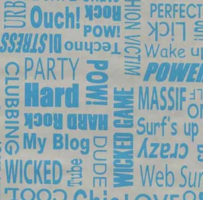 Produktbild von Klebefolie - Möbelfolie Text blau silber - 45 cm x 200 cm