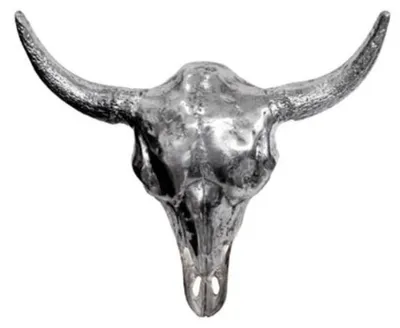 Produktbild von Casa Padrino Wohnzimmer Wandgeweih / Wanddekoration Stier Schädel - Luxus Dekoration