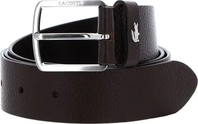 Produktbild von LACOSTE Leder Gürtel Elegance Grained Leather Belt W110 Marron dunkelbraun