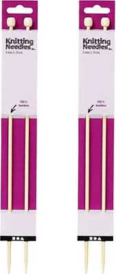 Produktbild von 4 Bambus-Stricknadeln 35 cm - Ø 5 mm