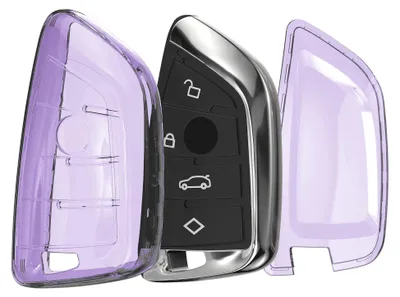 Produktbild von kwmobile Schlüsselhülle für BMW 3-Tasten Smart Key Autoschlüssel Hülle - Autoschlüssel Schlüssel Hülle aus TPU Silikon - Schlüsselschutz Gehäuse in