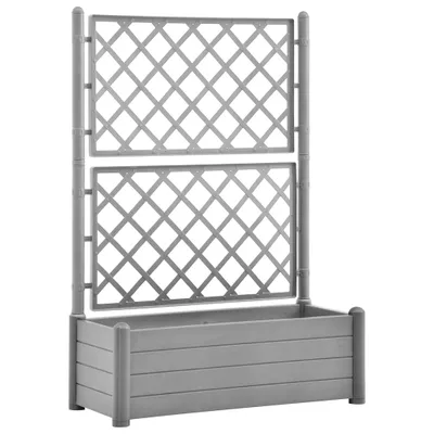 Produktbild von Pflanzkübel mit Spalier 100x43x142 cm PP Steingrau
