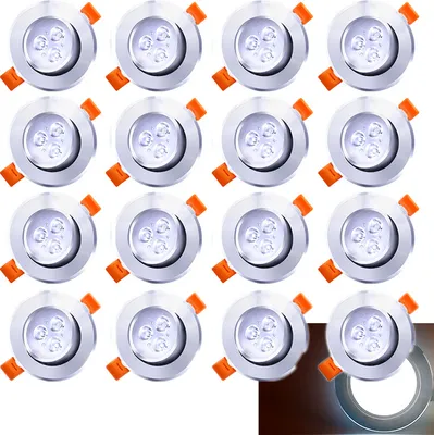 Produktbild von EINFEBEN 20X 3W LED Strahler Spot Einbaustrahler Deckenstrahler 230V 245lm Kaltweiß Einbauspot Einbauleuchte Deckeneinbauleuchte IP22 Schwenkbar