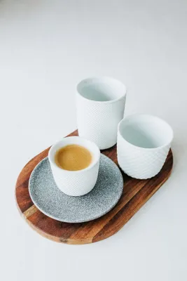 Produktbild von Doppelwandiger Becher, 180 ml, unglasiert, Wolle, G. Benedikt