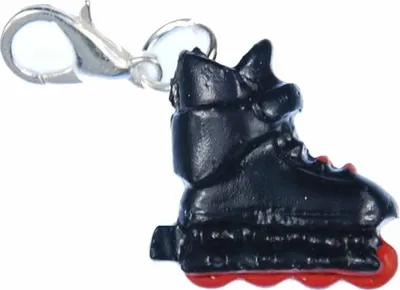 Produktbild von Rollerskates Charm Anhänger Rollschuhe Inlineskates Miniblings Skates schwz rot