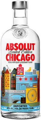 Produktbild von Absolut Vodka CHICAGO Olive & Rosemary Flavor Limited Edition 40% Vol. 0,7l