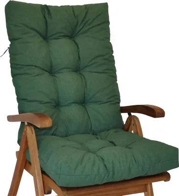 Produktbild von Polster für Gartenstuhl , Hochlehner Auflage Sylva , Hochlehner Auflage , Gr. 120 x 50 cm , Colore Verde Scuro (dunkelgrün)