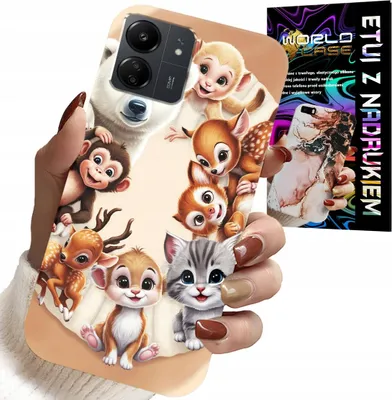 Zdjęcie produktu dla Etui Do Xiaomi Redmi 13C 4G - Plecki Dla Dzieci W Zwierzęta Leśne Case