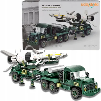 Immagine prodotto di Lolex | Camion giocattolo da costruzione - Colorato - 489 pezzi - Giocattoli militari - Modellismo