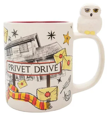 3D-Tasse Hedwig auf dem Henkel – 460 ml Keramikbecher