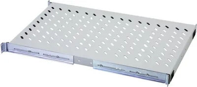 Produktbild von Fachboden zum Festeinbau in 483 mm (19")-Schränke (grau, 1 Höheneinheit)