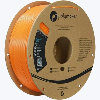 Produktbild von Polymaker PolyLite ABS Filament Orange 1.75mm 1Kg
