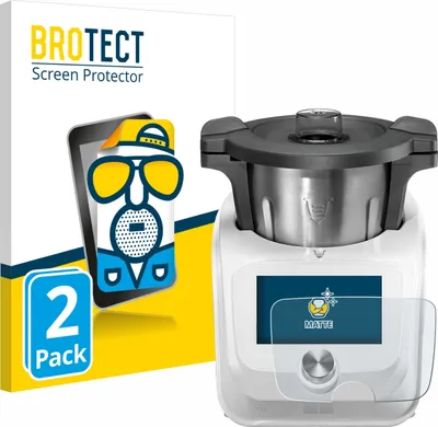 Produktbild von 2x BROTECT Schutzfolie für SilverCrest Monsieur Cuisine Connect Displayschutz Displayschutzfolie Folie Matt Entspiegelungsfolie