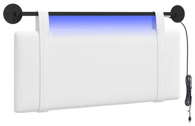 Image de Tête de lit suspendue VidaXL, tissu blanc