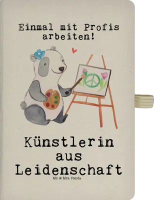 Produktbild von Mr. & Mrs. Panda Journal Künstlerin Leidenschaft - Transparent - Geschenk, notizbuch, Kunstschule, A4 Hardcover, Jubiläum, Tagebuch, Witzig, Kladde, Lustig, Spruch