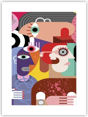 Produktbild von Poster - Poster ohne Rahmen - Abstraktion modern - 30x40 cm - Wand Bild - Wanddeko - Wandbilder - Kunstposter - Wandposter - Bilder - Kunstdruck - Wanddekoration - Wandbild - P2XPA30x40-3624