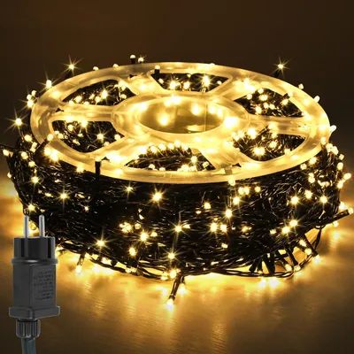 Zdjęcie produktu dla Faziango 20M LED Fairy Lights 200LEDs 8 trybów z funkcją pamięci, Christmas Party Garden Operation Twinkling Star Effect Decoration Ciepła biel