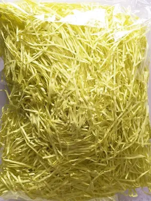 Produktbild von Papierwolle, Papiergras, Ostergras, Dekogras aus Papier. 100g. Gelb