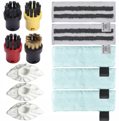 Productafbeelding van Accessoireset Vervanging Set - EasyFix Accessoires | 12-delig Microvezel Wasbaar | Compatibel met Stoomreiniger Kärcher SC1-SC5