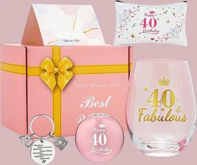 Produktbild von Famanu Weinglas Geschenkset 40. Geburtstag - Personalisierte Geschenke
