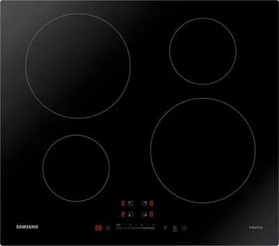 Image de Samsung NZ64M3707AK, Noir, Intégré, 59 cm, Table de cuisson vitrocéramique à induction, 4 zone(s)