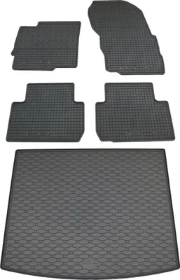 Produktbild von Rigum Gummi Fußmatten + Kofferraumwanne im Set für Mitsubishi Eclipse Cross PHEV