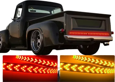 Produktbild von LKW-Heckklappen-Lichtleiste, Lichtleiste mit roten Laufbremslichtern, Blinker, Rueckfahrlicht