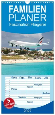Produktbild von Familienplaner 2027 - Faszination Fliegerei mit 5 Spalten (Wandkalender, 21 x 45 cm) CALVENDO