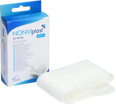 Produktbild von Vliespflaster mit Verband, 6cm x 1m, NONVIplast