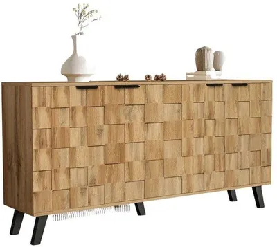 Image de Tiroir de bureau - Noir - Salon - Bois - Étagères de rangement