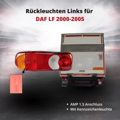 Image de Feu arrière gauche pour DAF LF | Raccord AMP 1.5 | Référence OEM 1401713